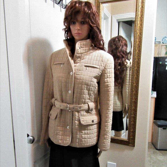 Ladies size Small biege coat Giacca - Picture 2 of 7